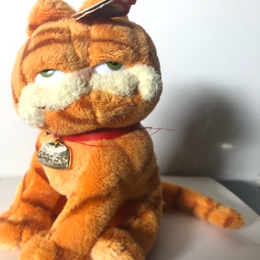 TY Beanie Babies Garfield stuffed animal plush with original tag.